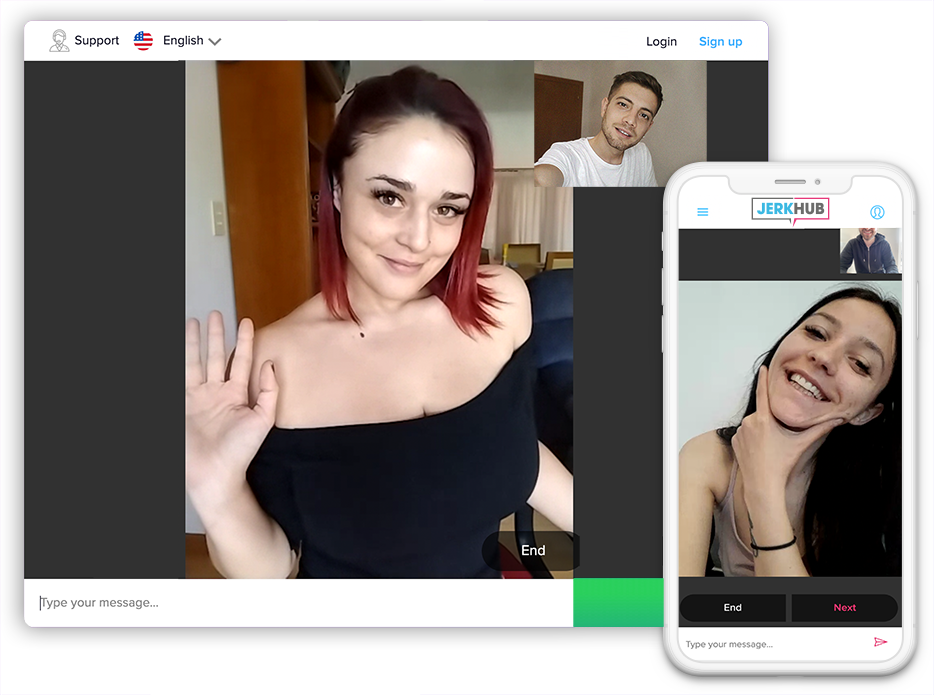 Jerk Hub Live random video chat interface